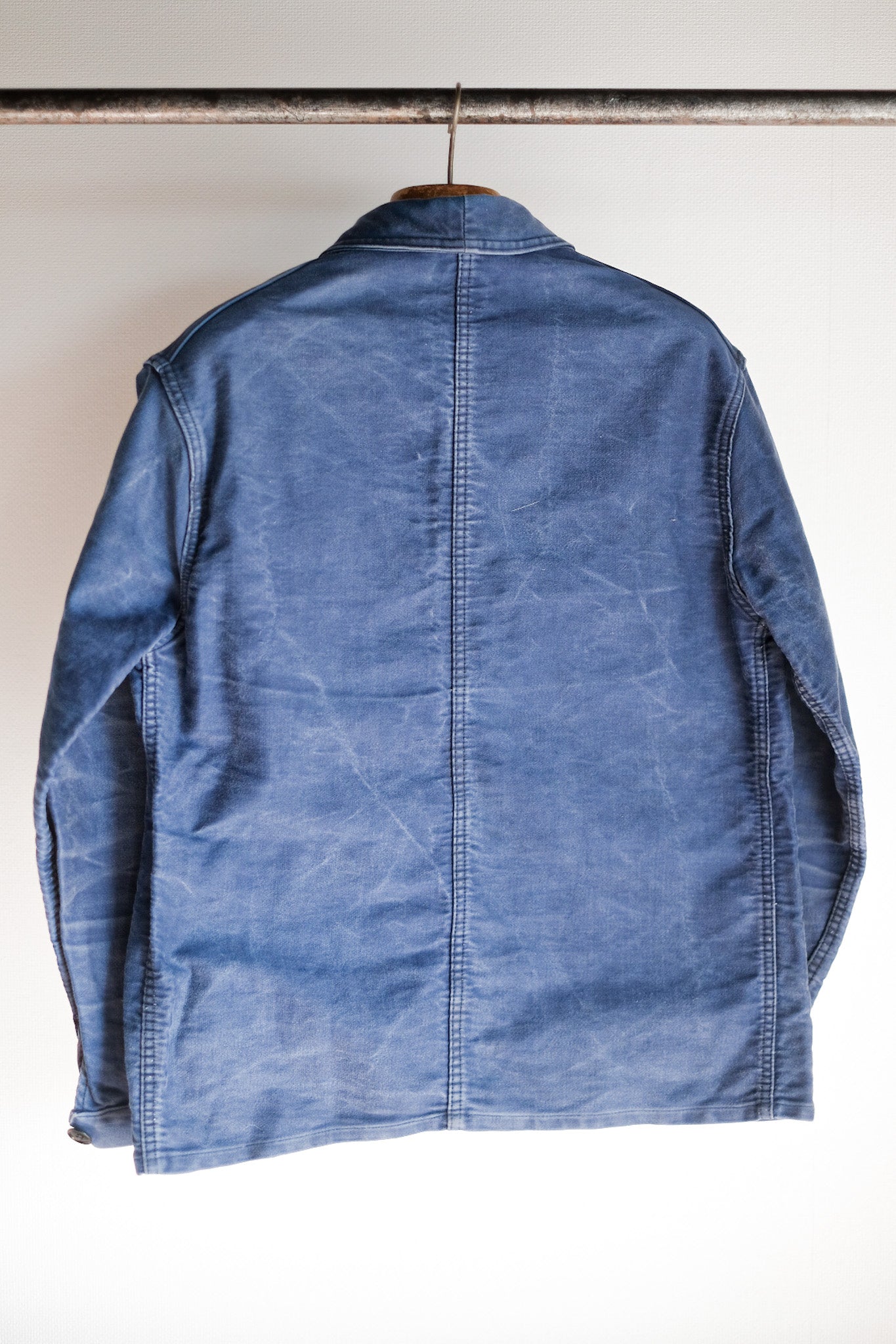 ［~50's］French Vintage Blue Moleskin Work Jacket "Le Mont St. Michel"