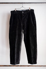 【 ~ 40's 】 French Vintage Dark Brown Corduroy Work Pants