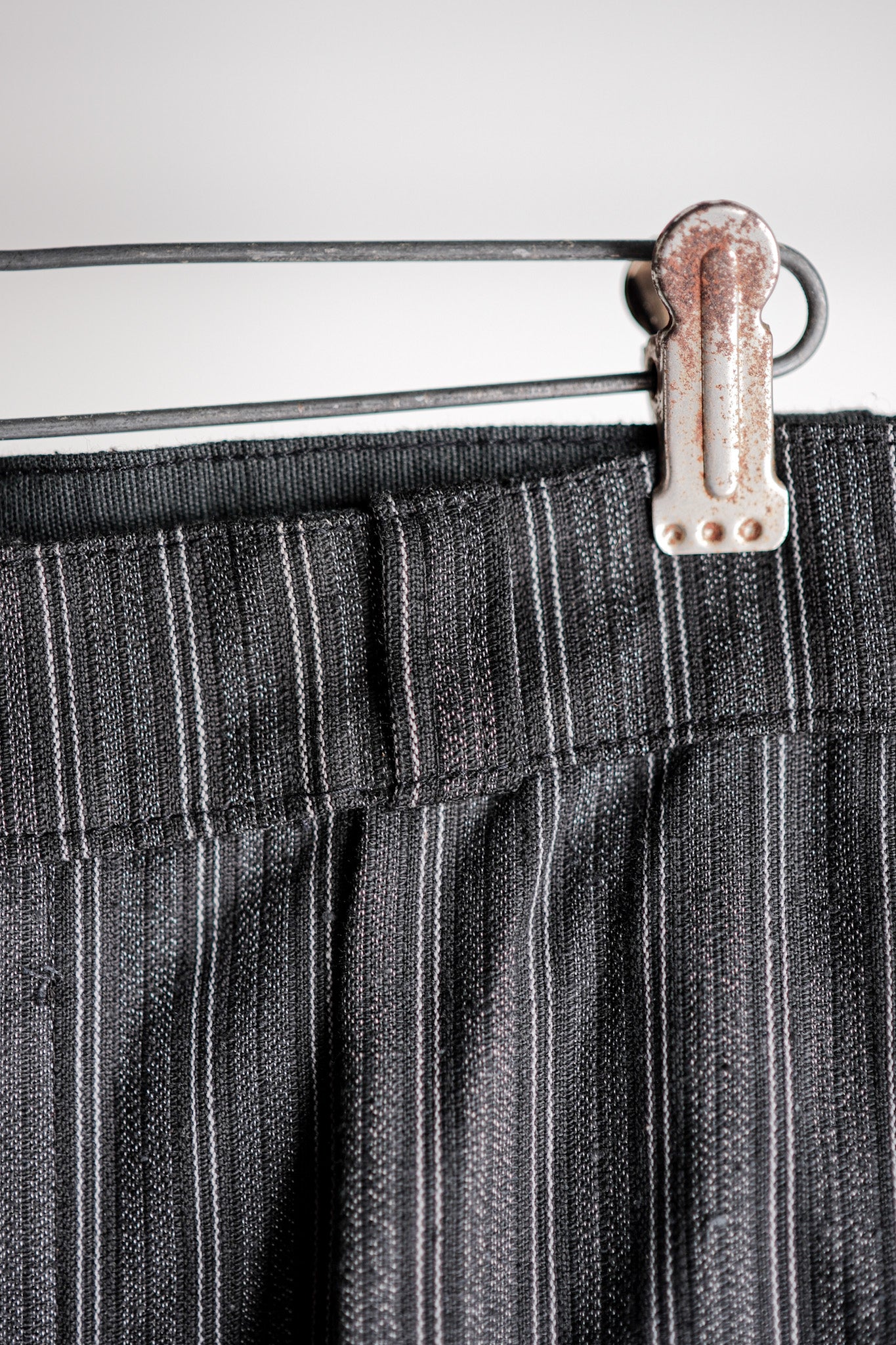 ［~50's］French Vintage Cotton Striped Work Pants "CREPIER" "Dead Stock"
