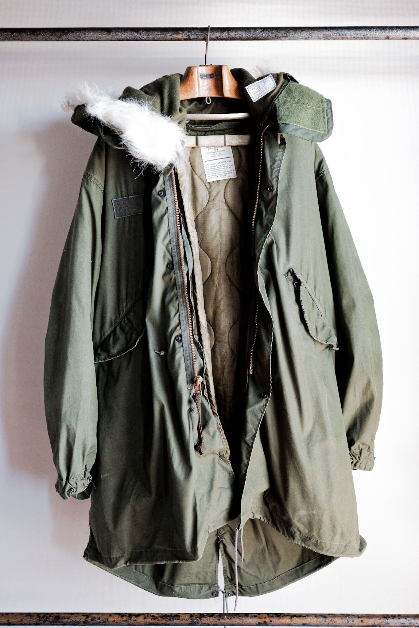 ［~80's］U.S.ARMY M-65 Fishtail Parka Size.MEDIUM "Full Set"