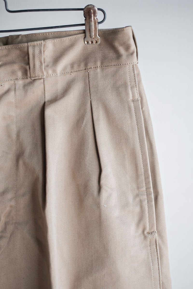 [~ 60's] กองทัพฝรั่งเศส M52 เสื้อกางเกงขนาดของ Chino ขนาด 80m "Dead Stock"