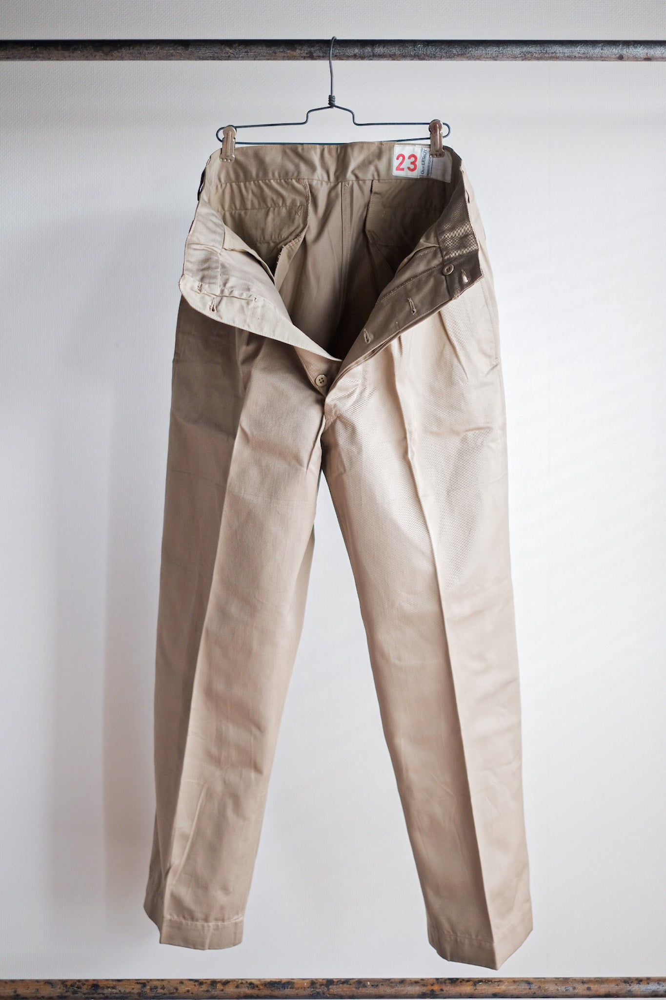 ［~60's］French Army M52 Chino Trousers Size.23 "Dead Stock"