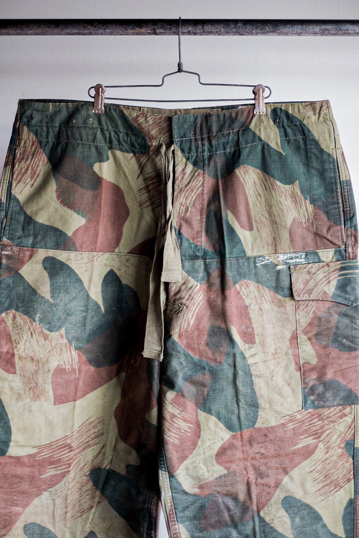 【~50's】Belgian Army Brushstroke Camo Airborne Pant Size.6