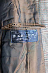 【~80's】Vintage Burberry's Single Raglan Balmacaan Coat Size.54R "Saddle Tweed"