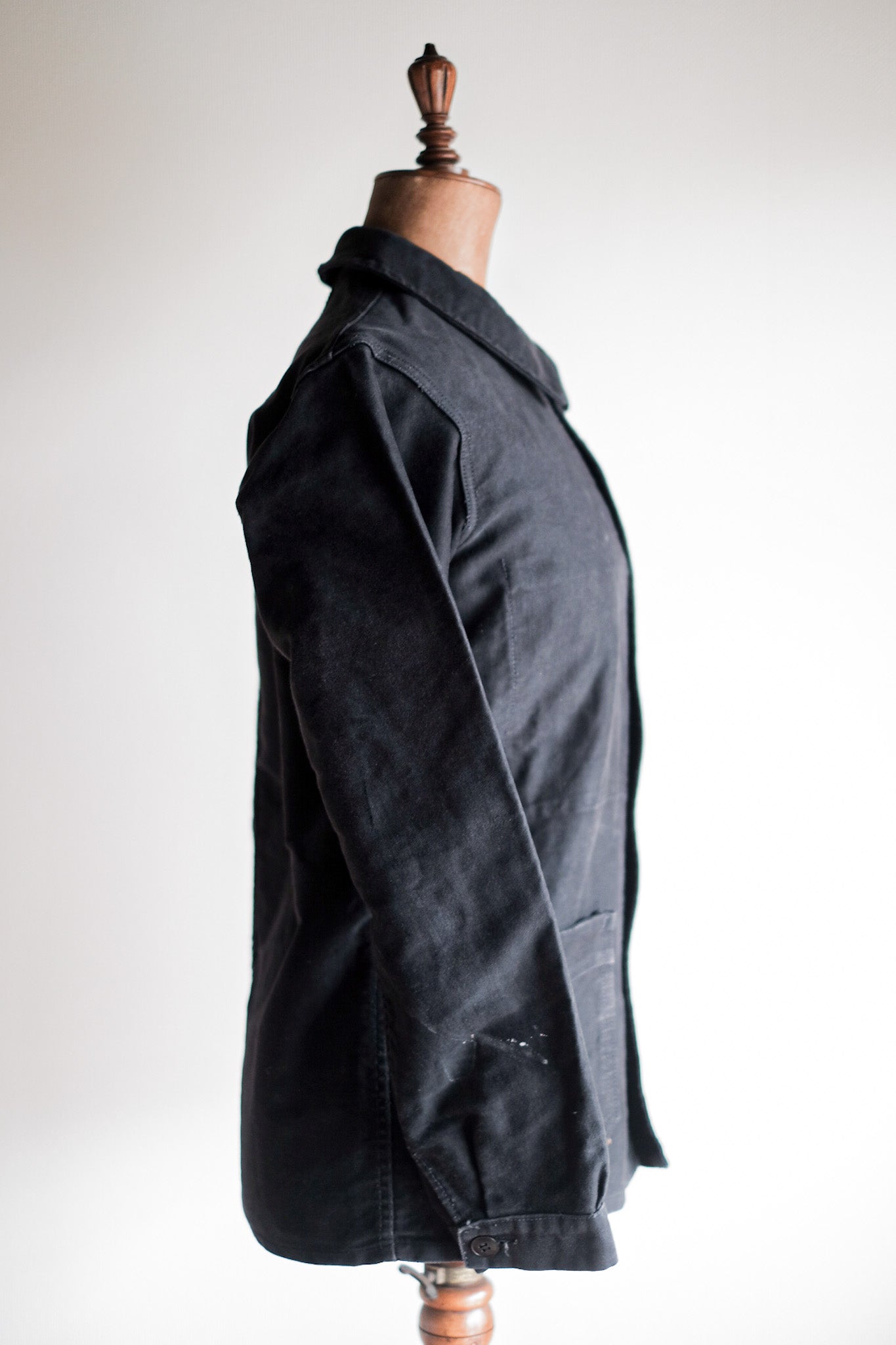 ［~60's］French Vintage Black Moleskin Work Jacket