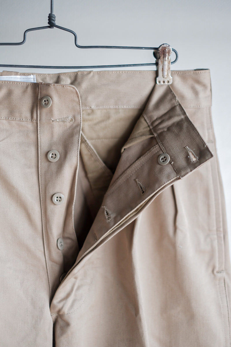 [~ 60's] กองทัพฝรั่งเศส M52 เสื้อกางเกงขนาดของ Chino ขนาด 80m "Dead Stock"