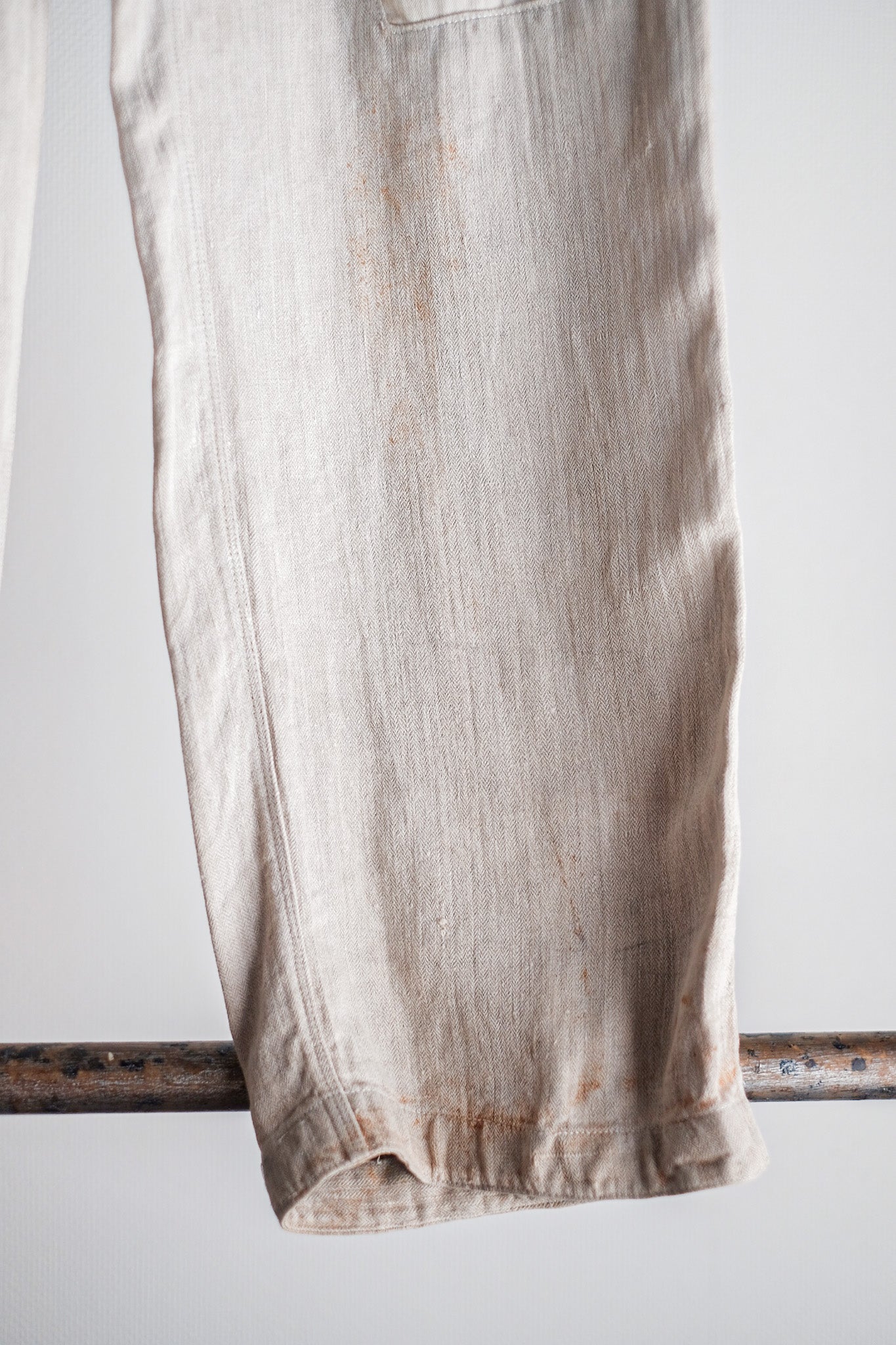［~40's］WW2 German Army Drillich HBT Linen Trousers
