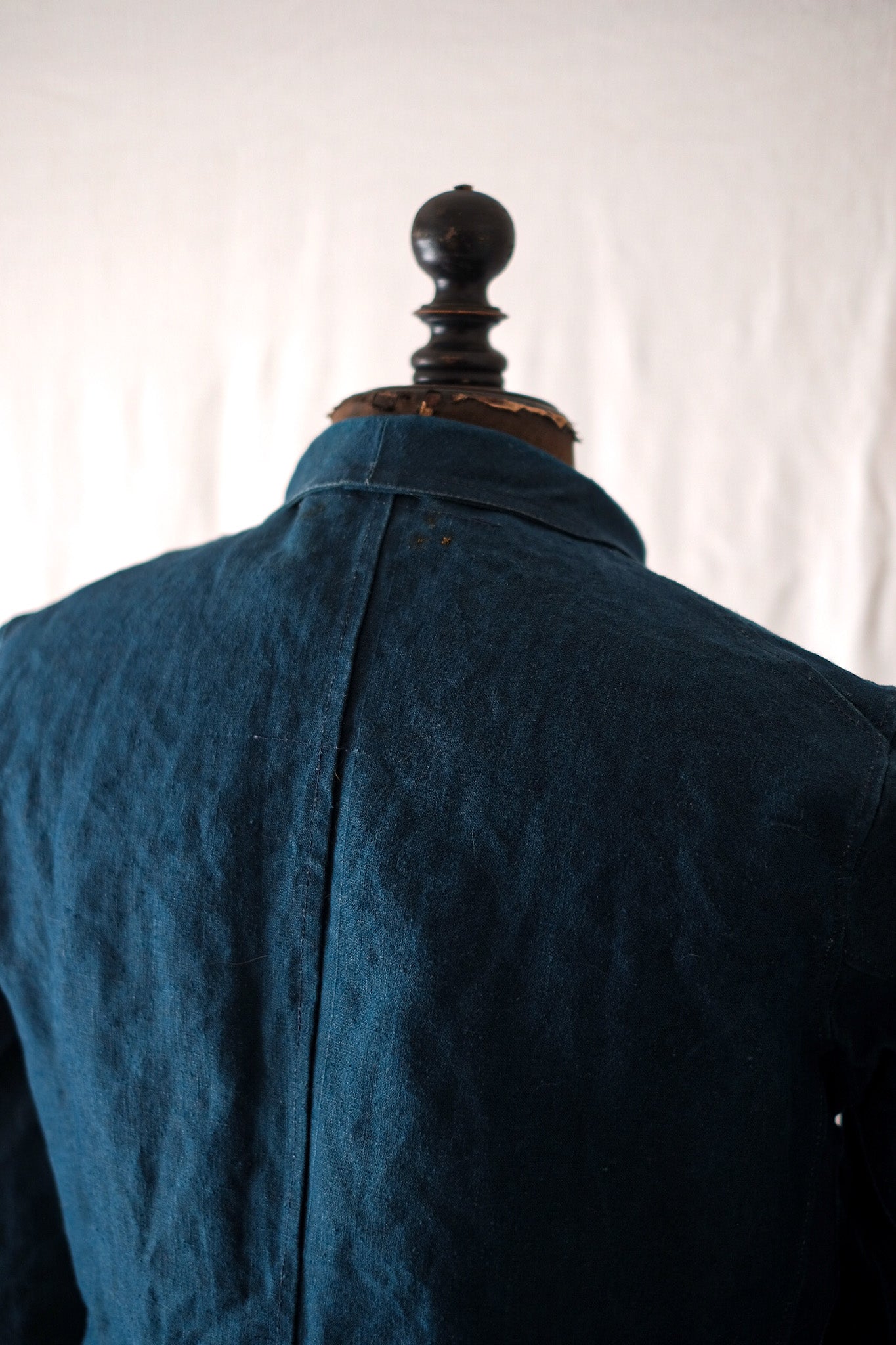 [~ 30's] Veste de travail en lin indigo vintage français