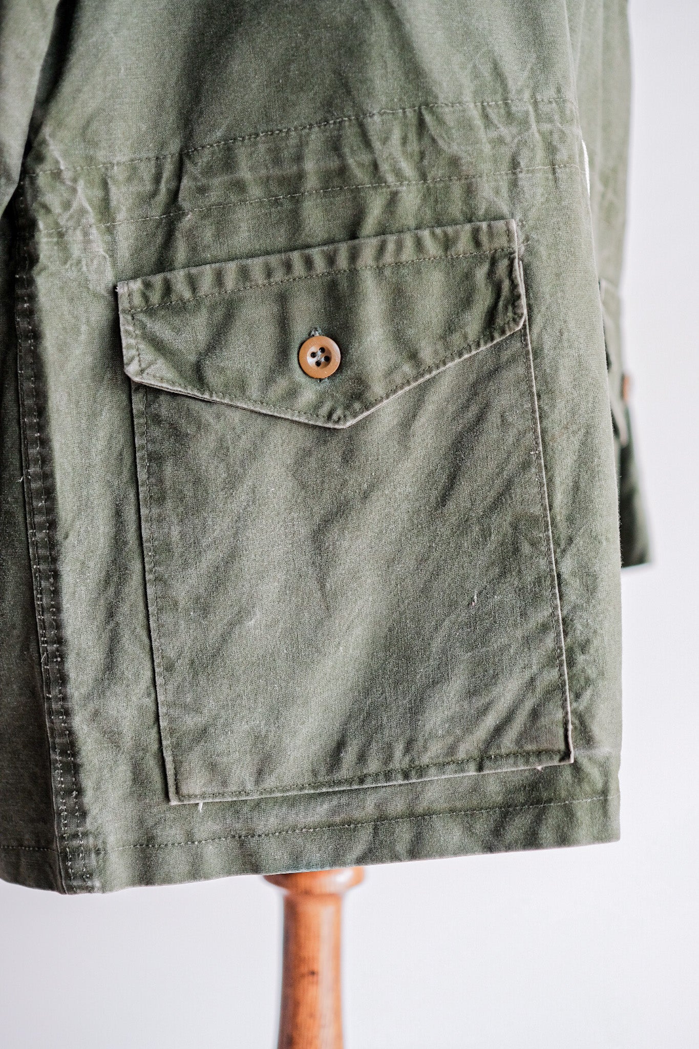 ［~60's］British Vintage Green Cotton Smock "Blacks Of Greenock"