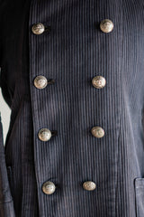 [~ 30's] แจ็คเก็ต French Vintage Cotton Pique Double Breasted Fireman