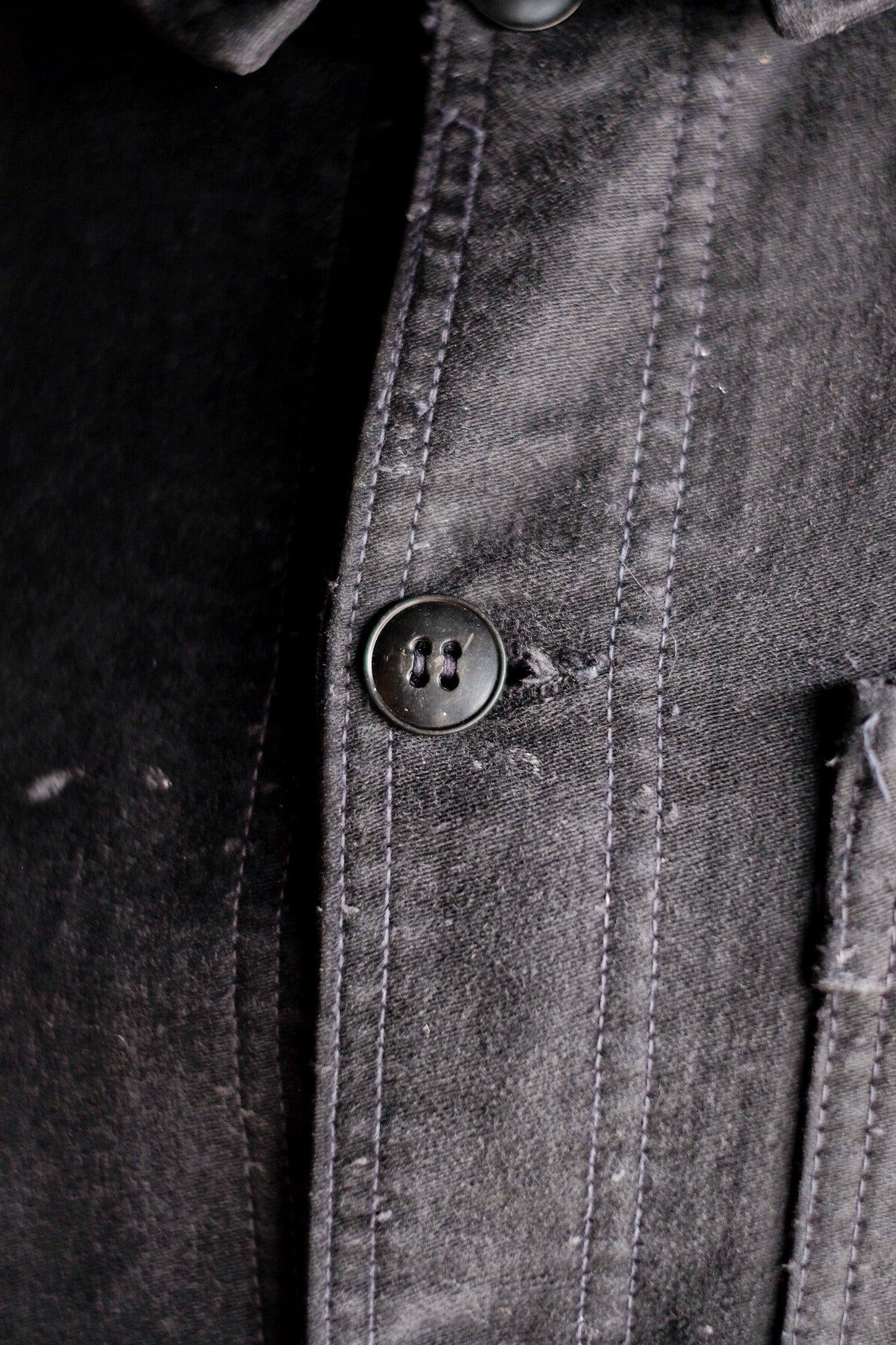 ［~60's］French Vintage Black Moleskin Work Jacket
