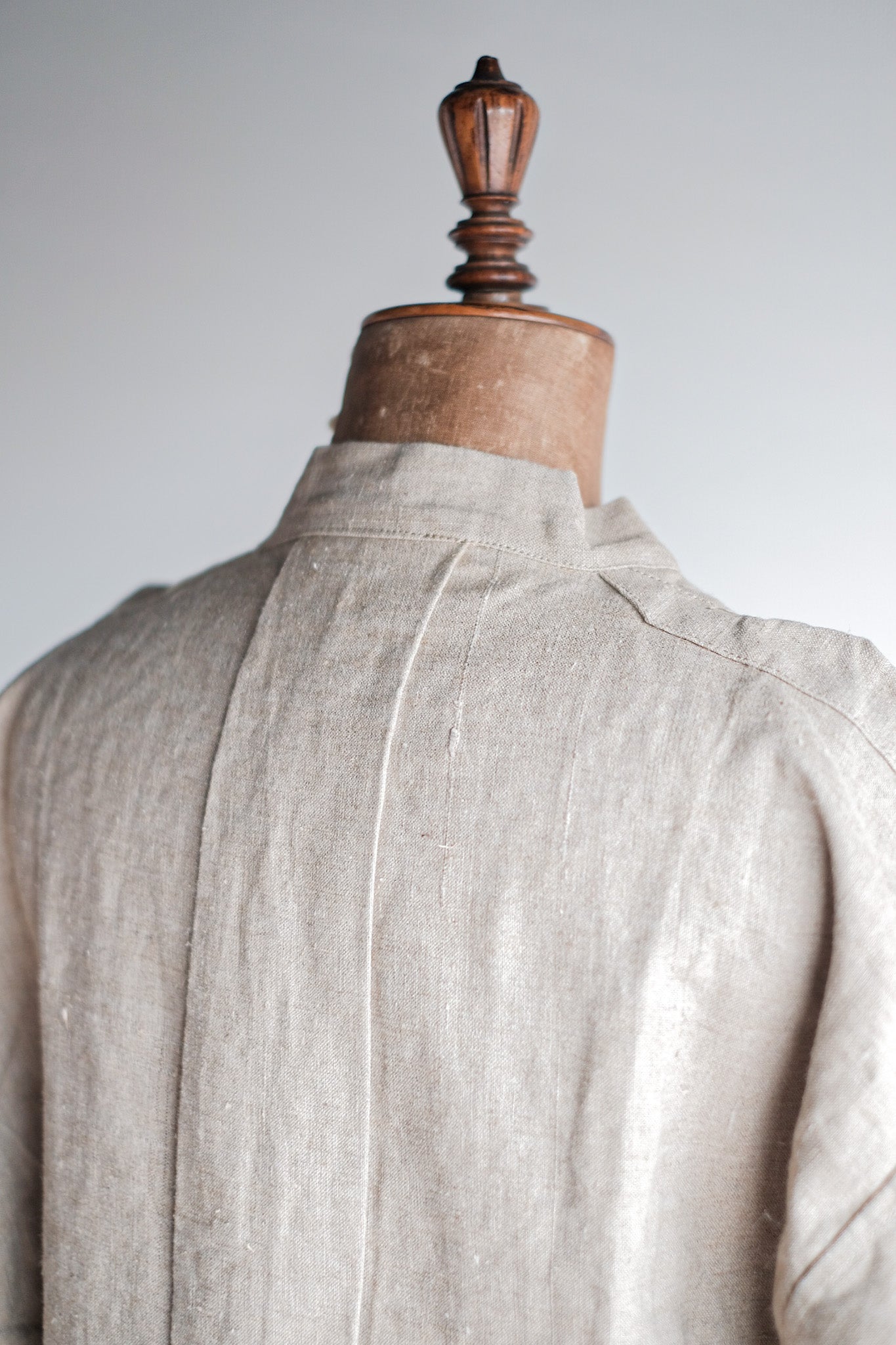 ［~50's］French Army Bourgeron Linen Smock Hospital Military "Dead Stock"