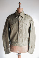[~ 50's] British Army Green Denim Battle Jacket Size.7 "Dead Stock"