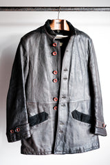 [~ 90's] Old Emporio Armani Stand Jacket หนังขนาด 48