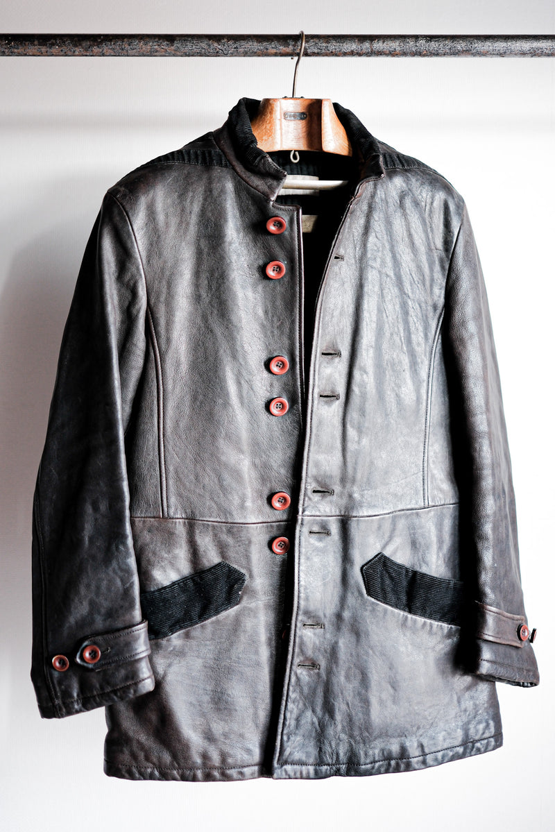 [~ 90's] Old Emporio Armani Stand Jacket หนังขนาด 48