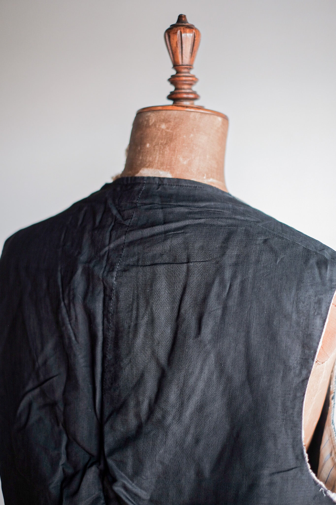［~40's］French Vintage Gray Wool Work Gilet