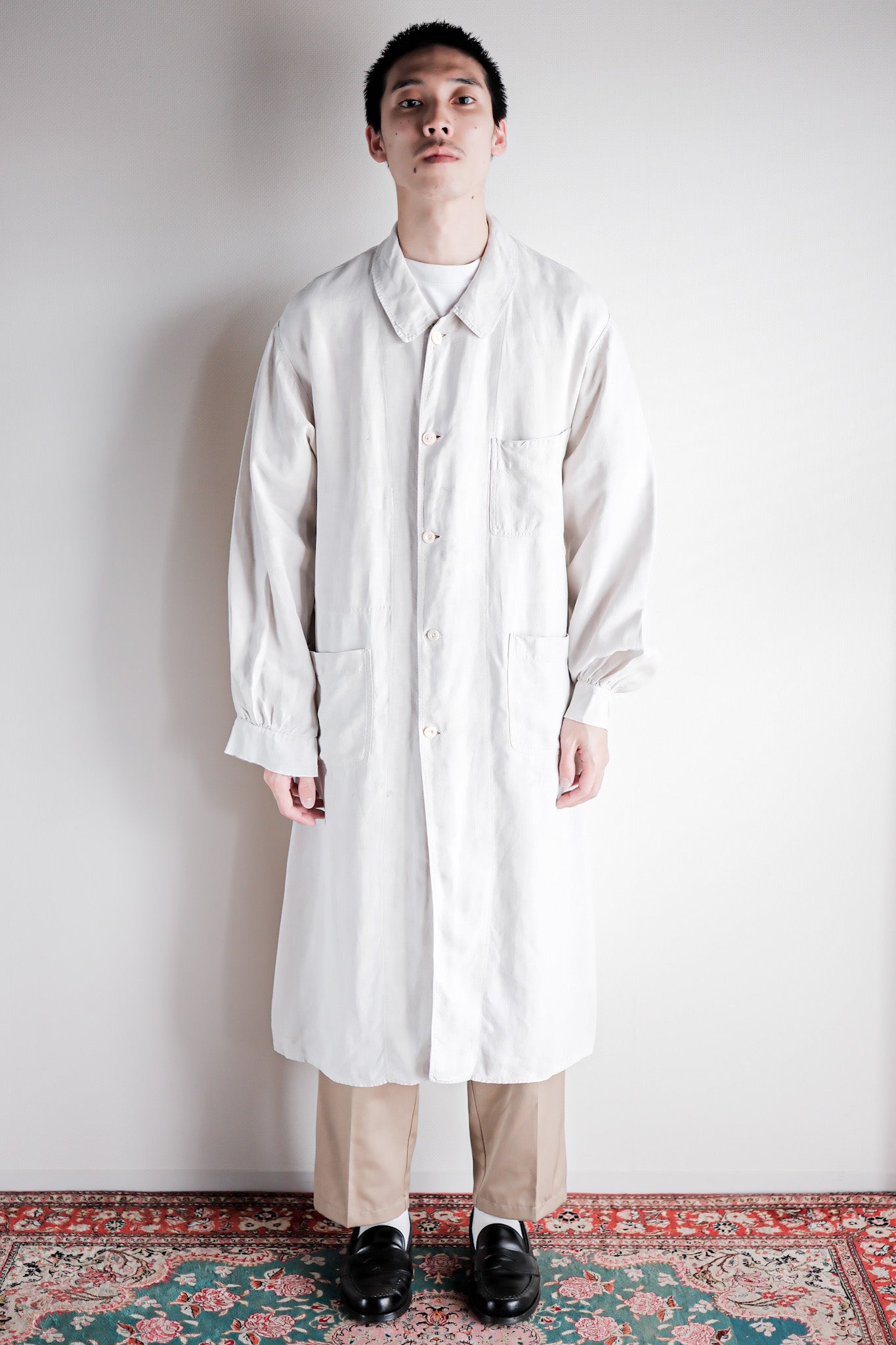 30's】French Vintage Linen Coat 