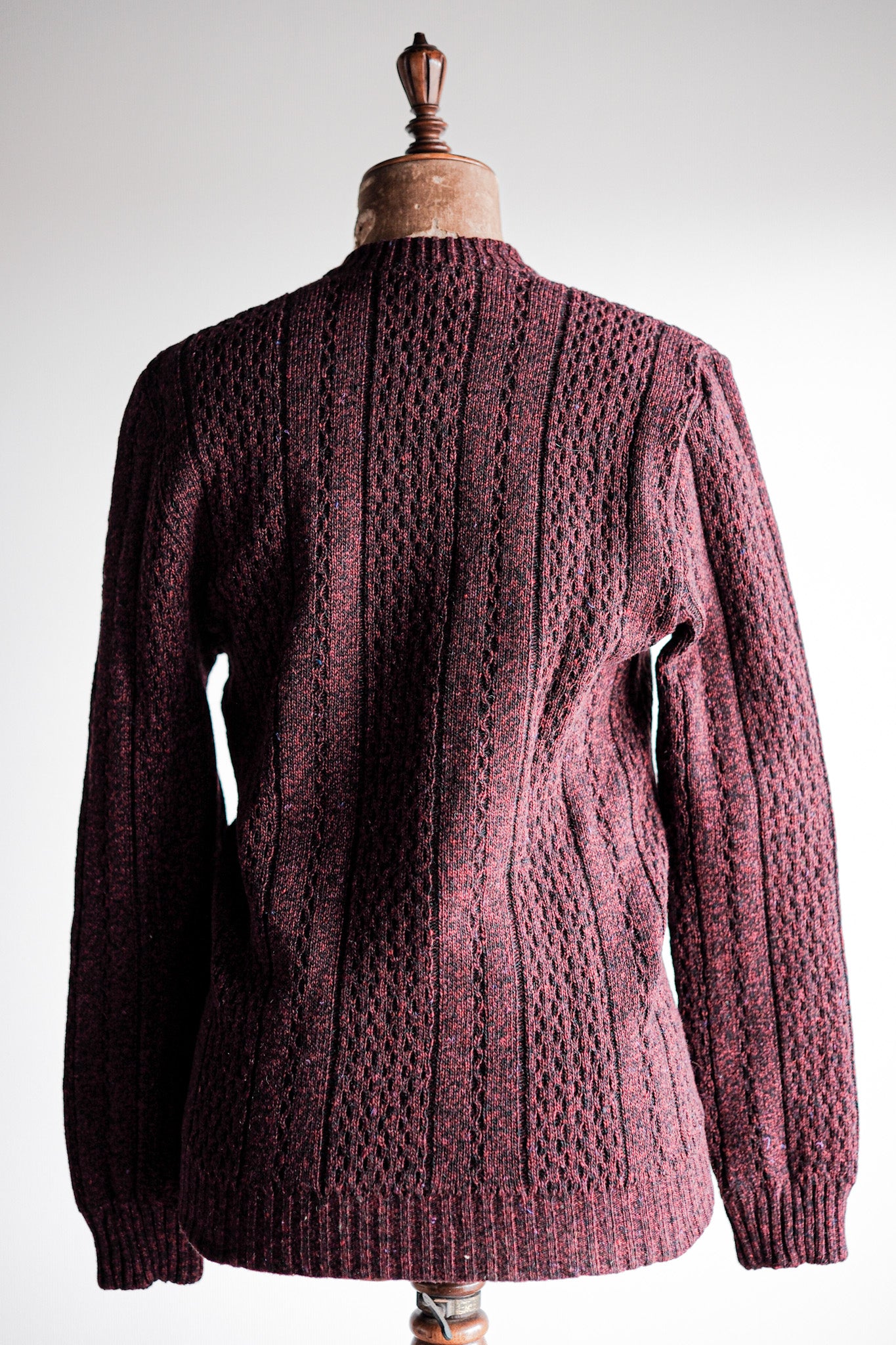 [~ 60 년대] 프랑스 빈티지 V 넥 울 스웨터 "데드 스톡"