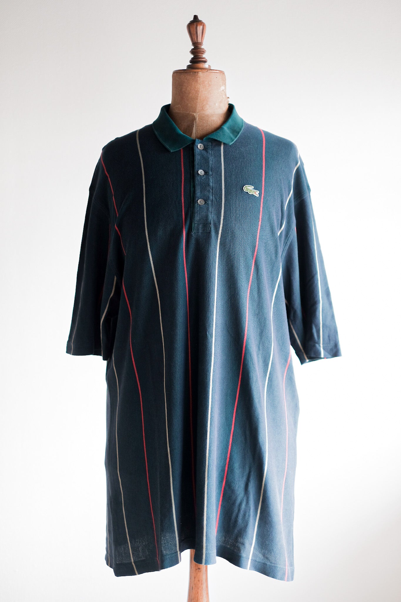 [~ 80's] Chemise Lacoste S / S Polo Taille.8 "Multi couleur"
