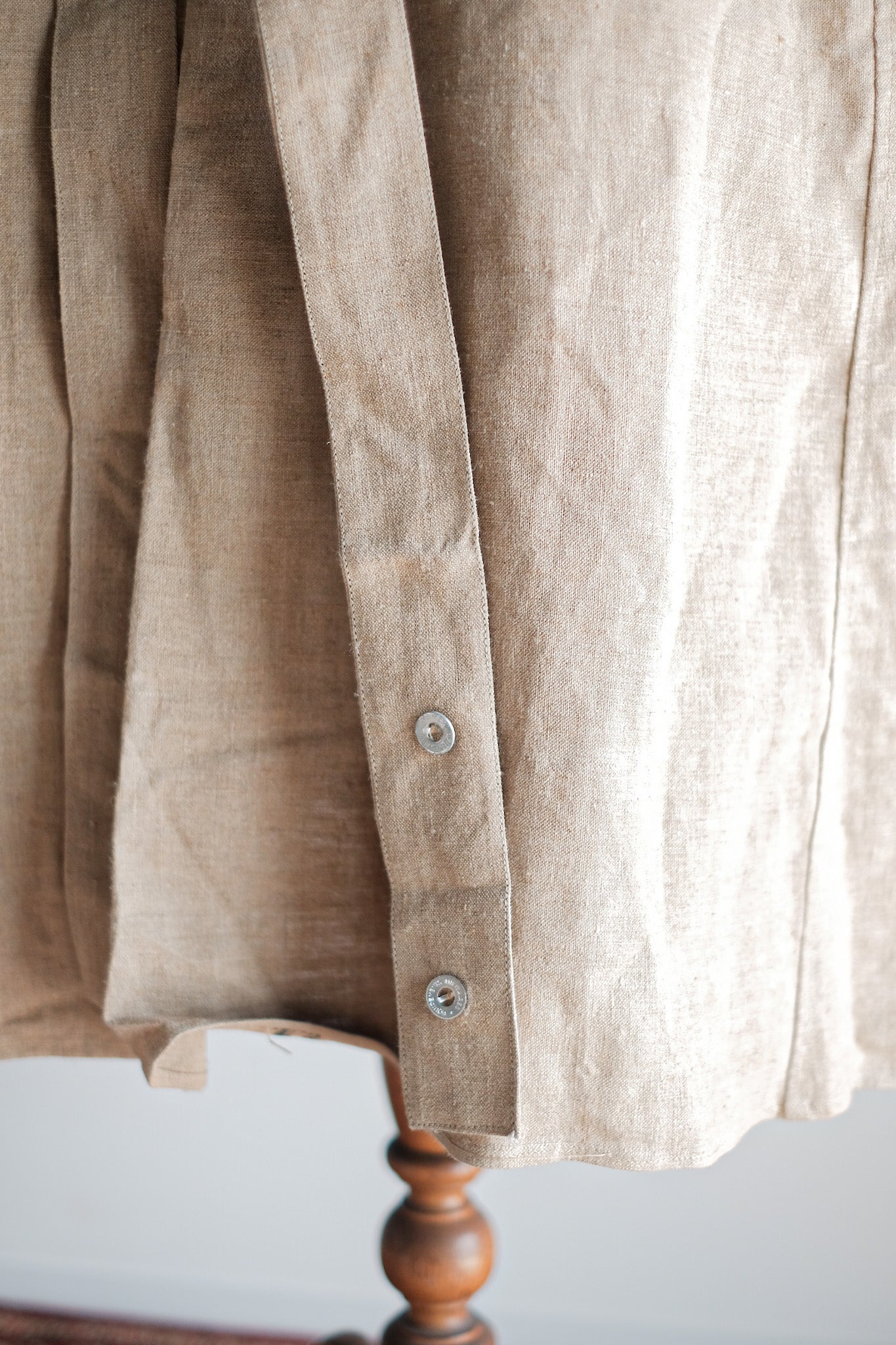 ［~50's］French Army Bourgeron Linen Smock Hospital Military "Dead Stock"