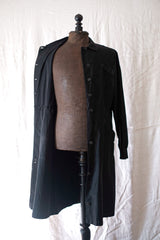 【~30's】French Vintage Black Moleskin Work Coat