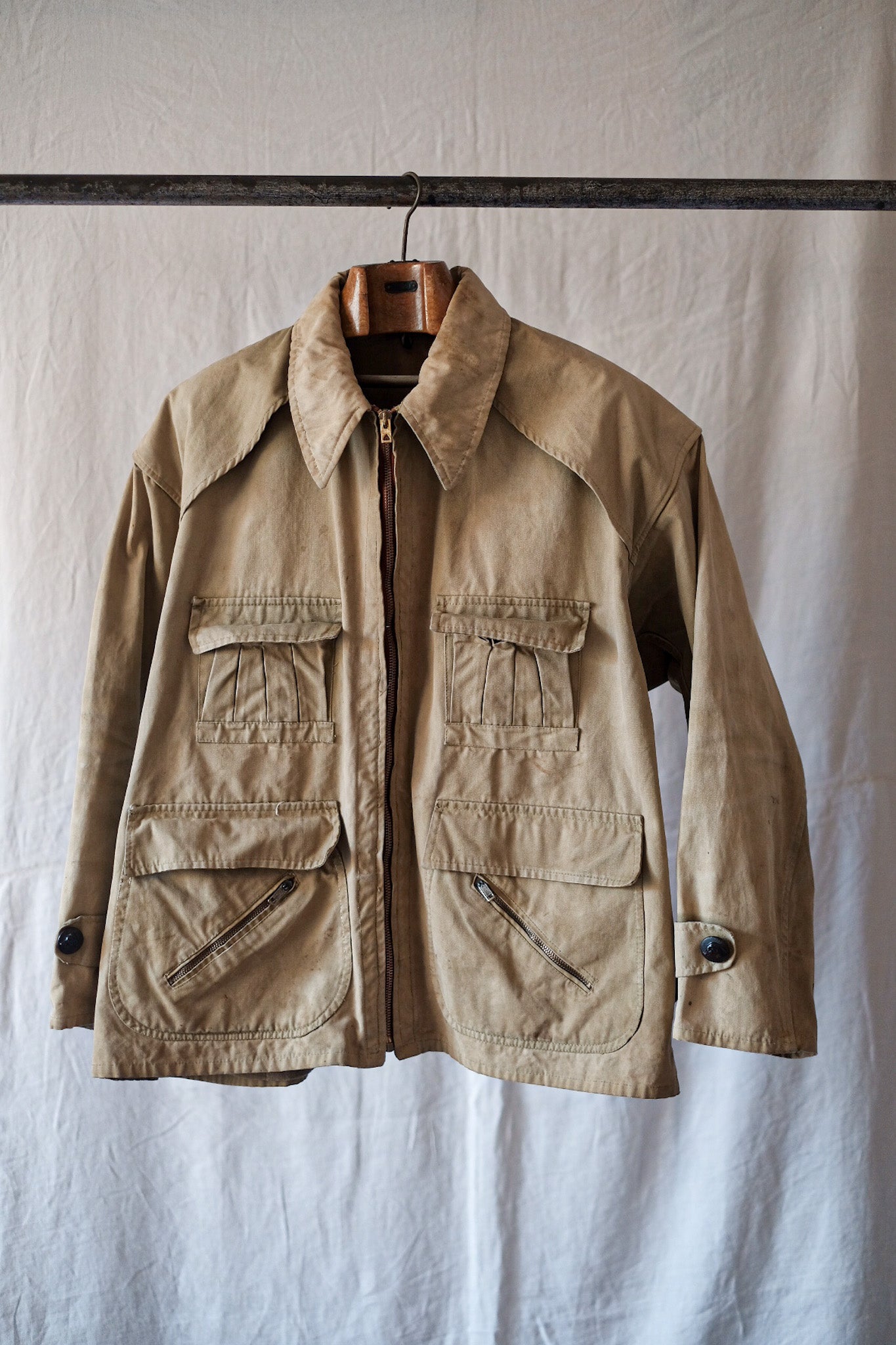 【~50's】French Vintage Cotton Canvas Hunting Jacket
