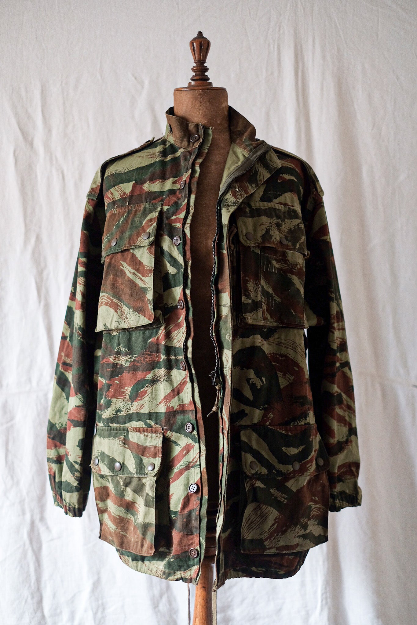 60's] French Army Lizard Camo Paratrooper Jacket