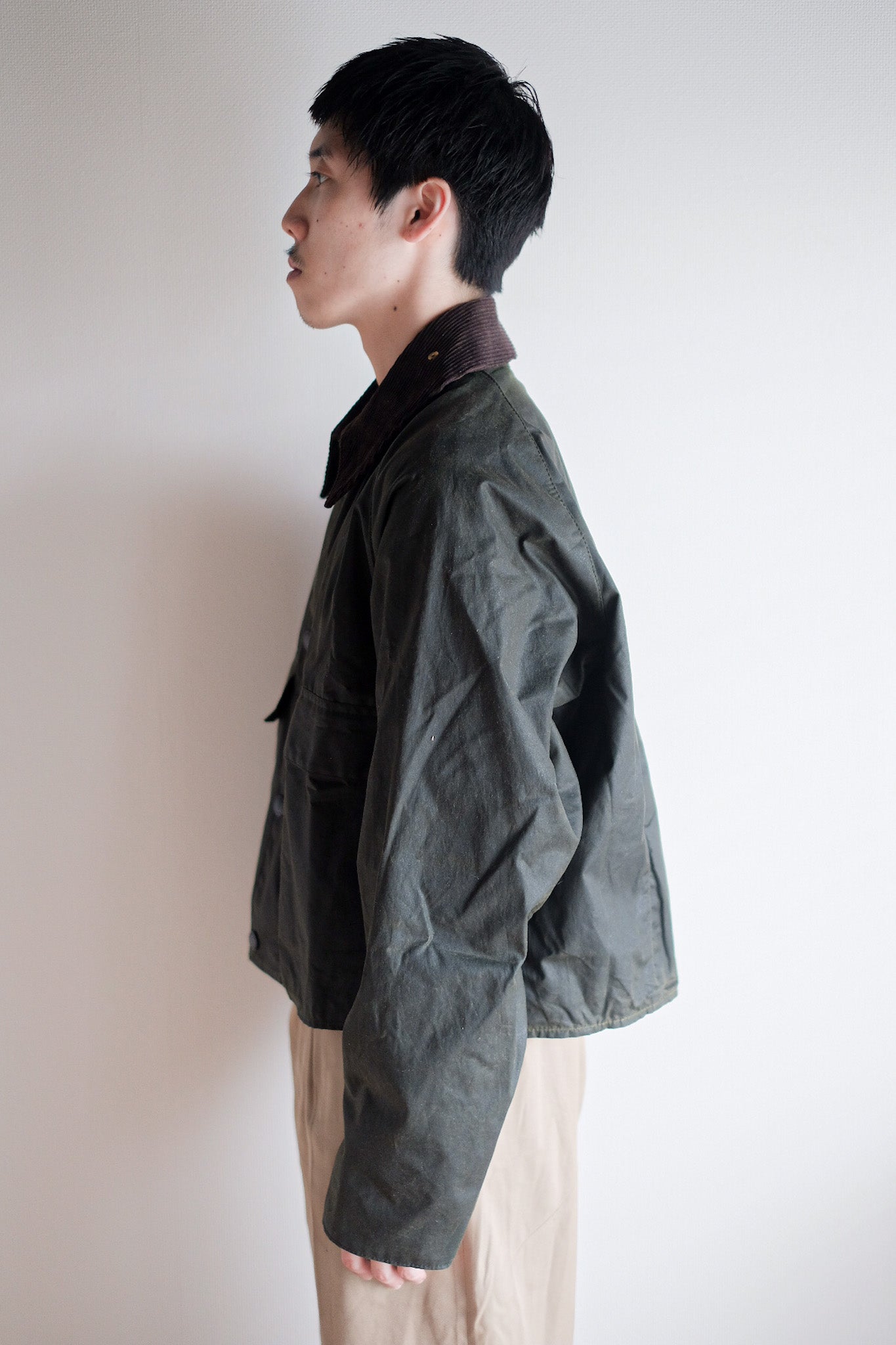 【~90's】Vintage Barbour "SPEY" 3 Crest Size.MEDIUM "Dead Stock"