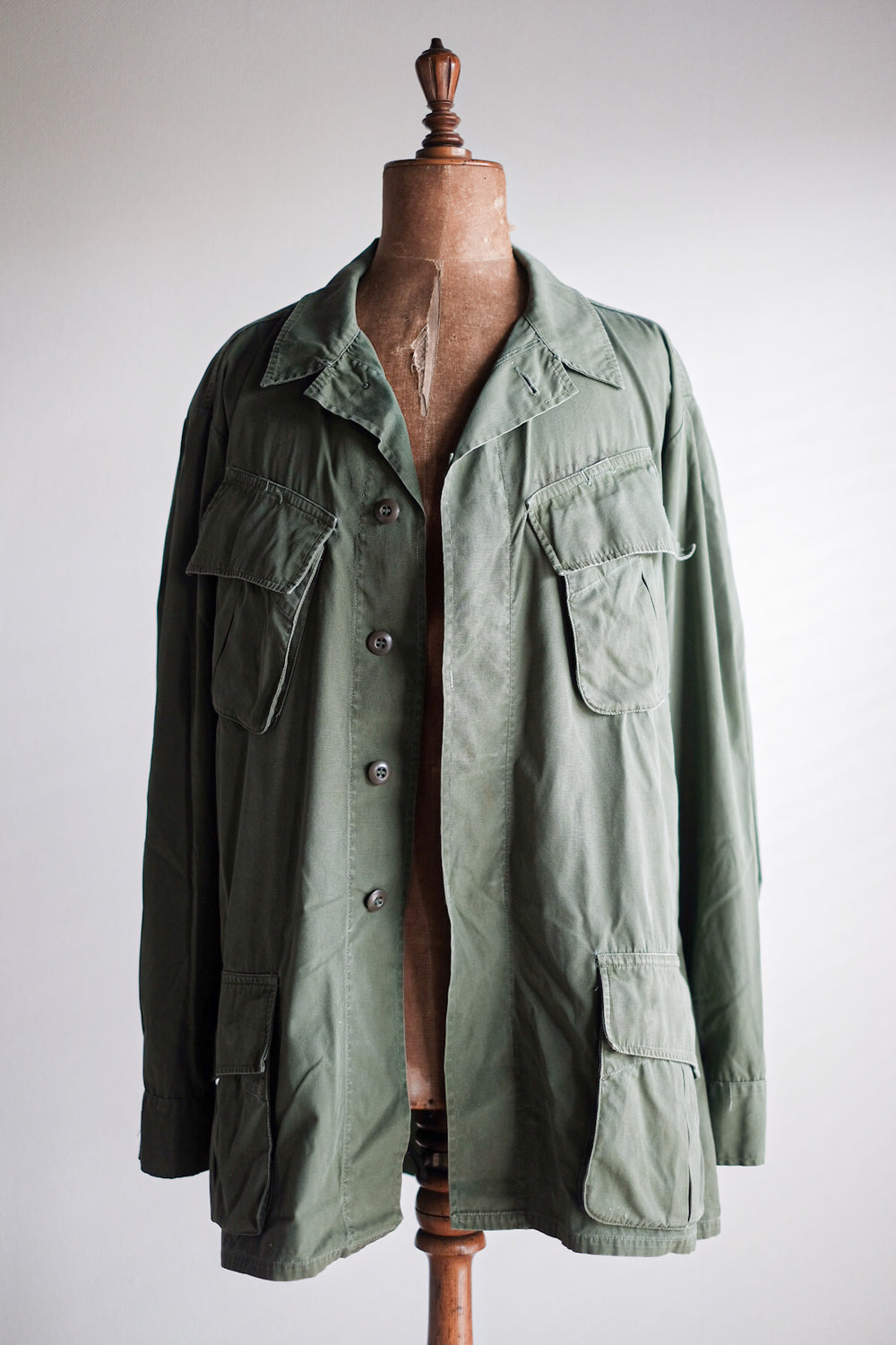 【~60's】US Army Jungle Fatigue Jacket "3rd Type" Size.LARGE-REGULAR