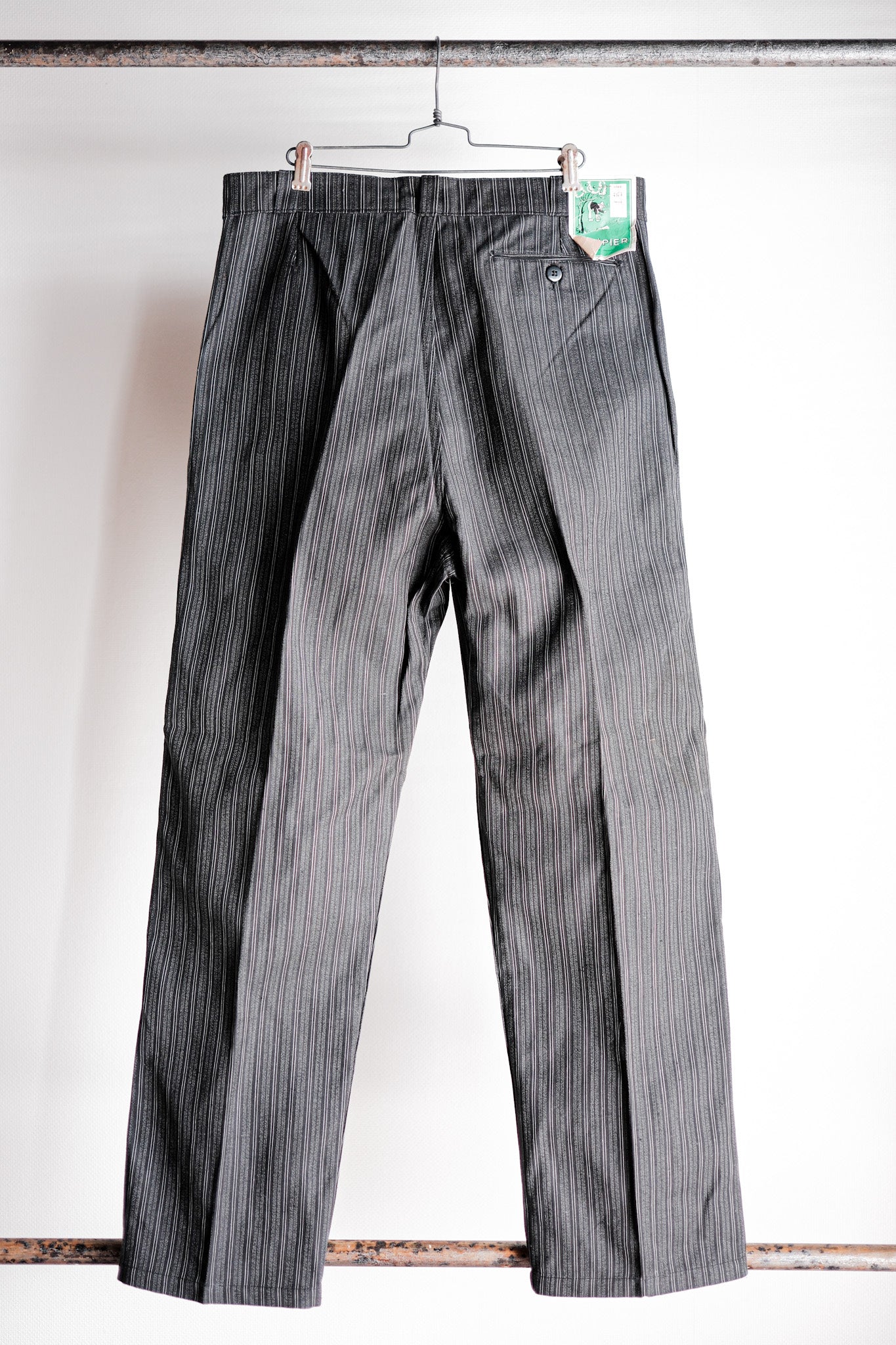［~50's］French Vintage Cotton Striped Work Pants "CREPIER" "Dead Stock"