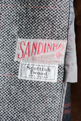 [〜70年代]復古aquauscutum單raglan balmacaan外套“蘇格蘭花呢”