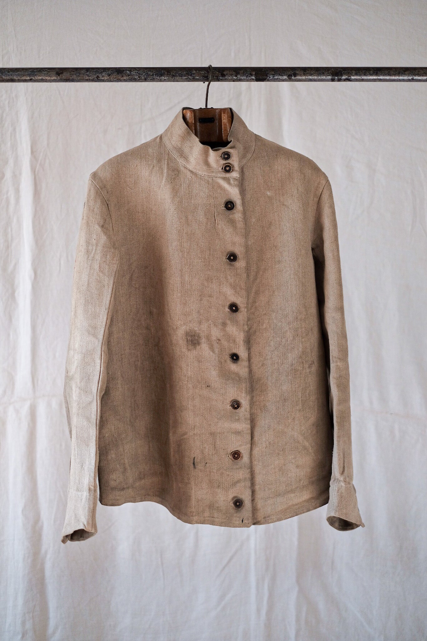 10's] French Army WW1 Linen HBT Bourgeron Jacket