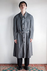 [~ 50's] French Vintage PTT Black Chambray Atelier Coat "Dead Stock"