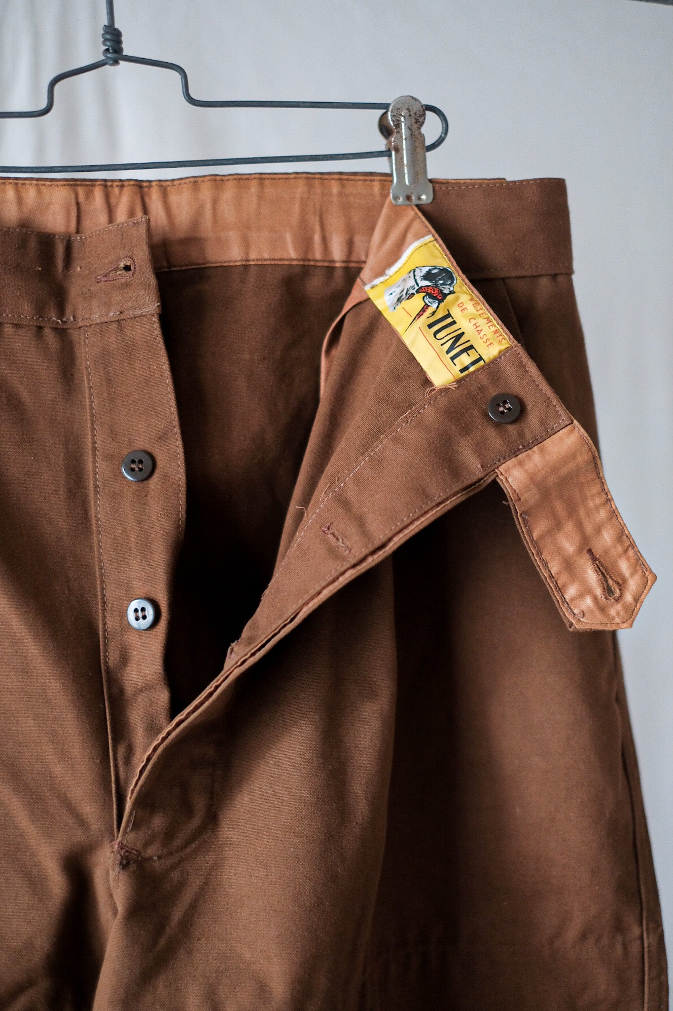 【~60's】French Vintage Brown Cotton Jodhpurs