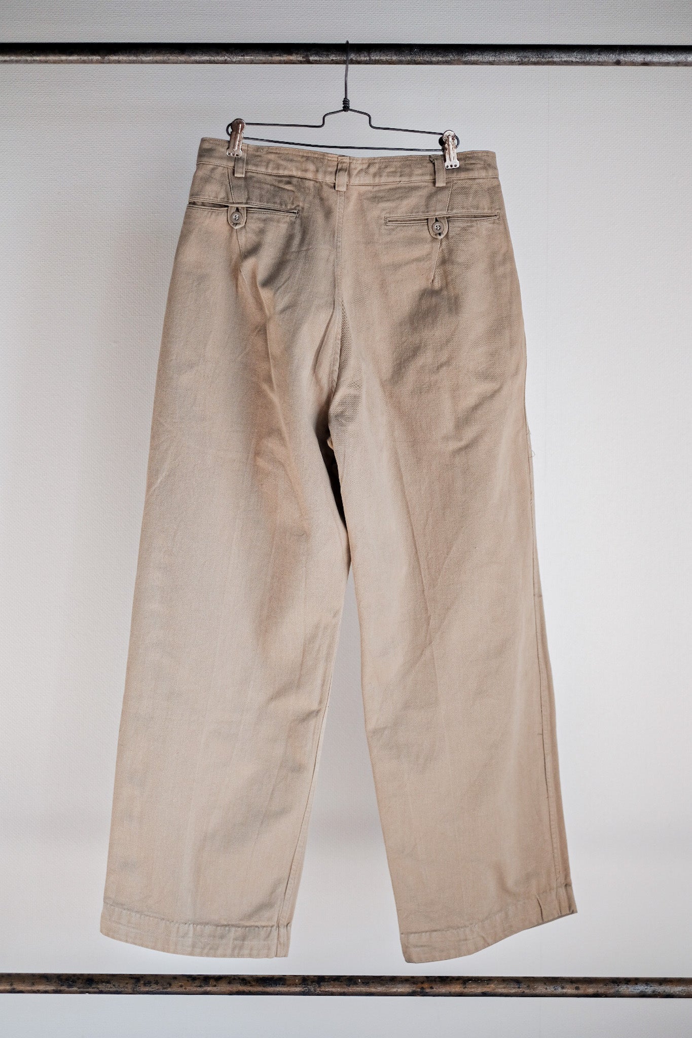 [~ 50's] French Army M52 CHINO TROUSERS SIZE.84m