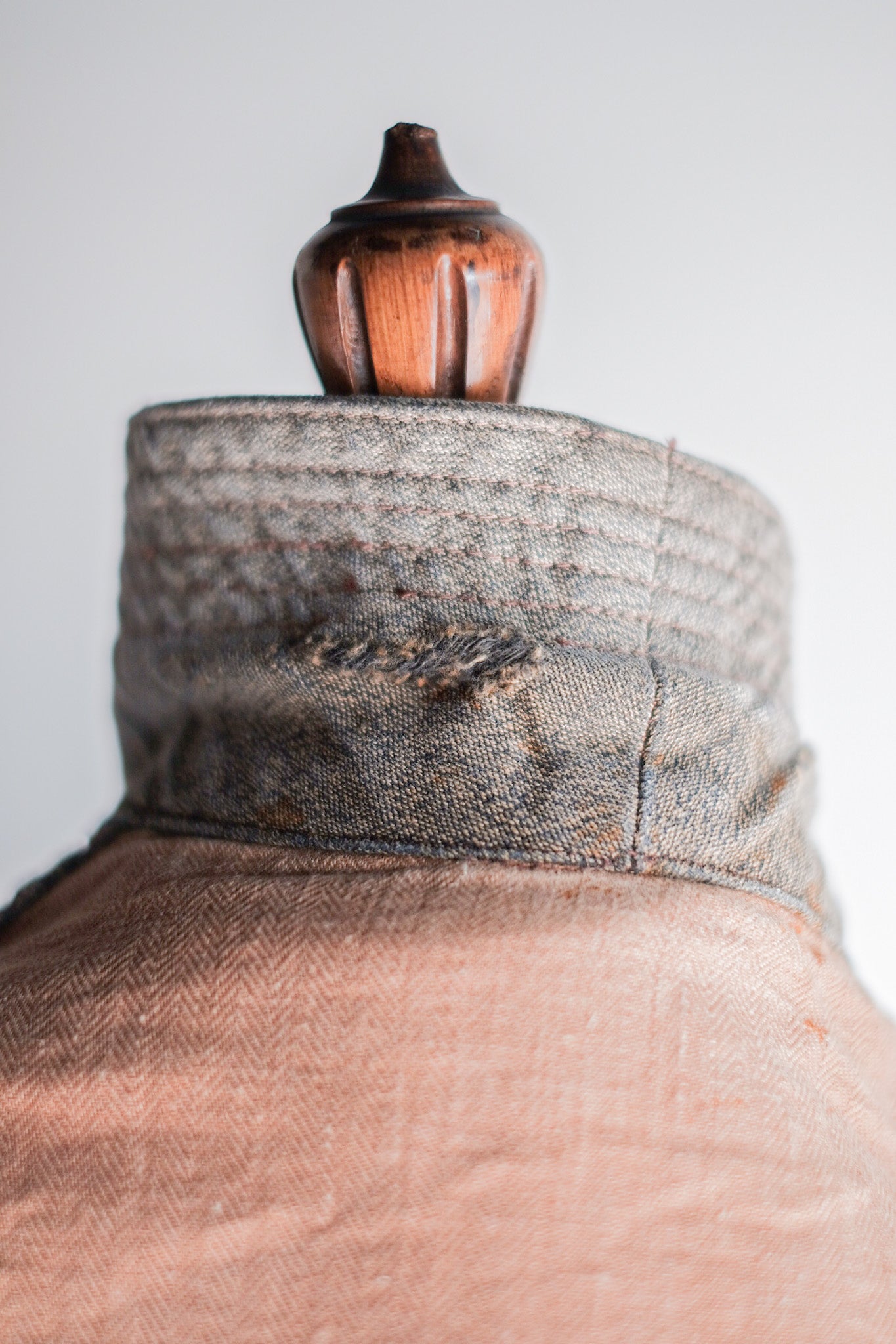 [〜30年代]法國復古棕色棉鹽和胡椒套夾克