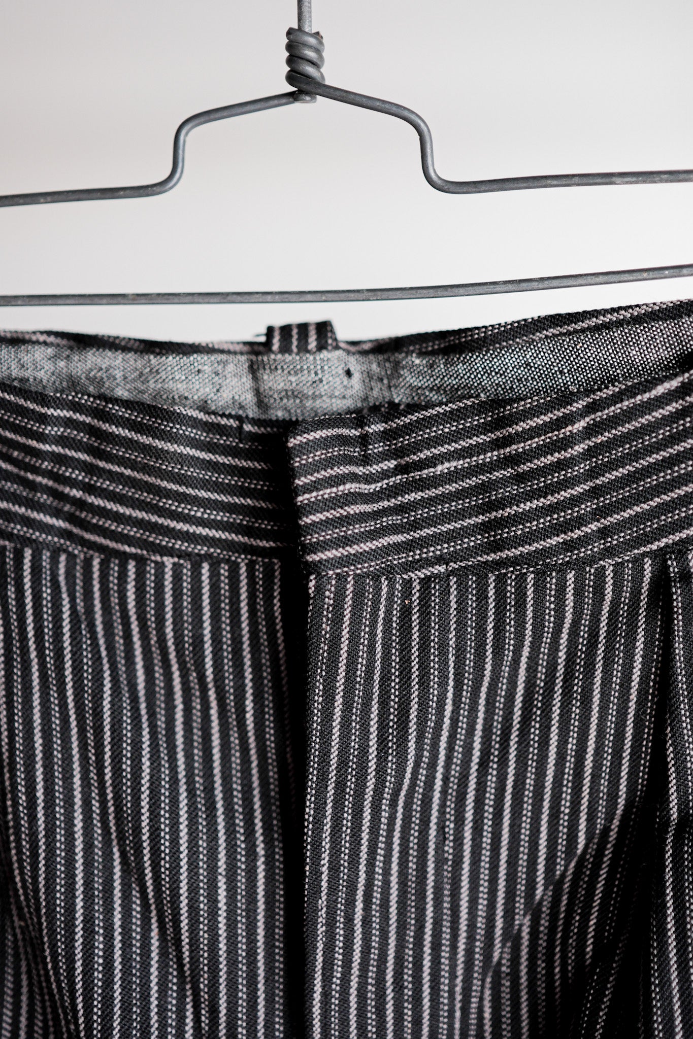 [〜40年代]法國復古棉花條紋褲子“死庫存”