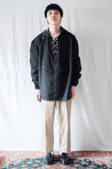 [~ 40's] British Vintage Black Cotton Anorak