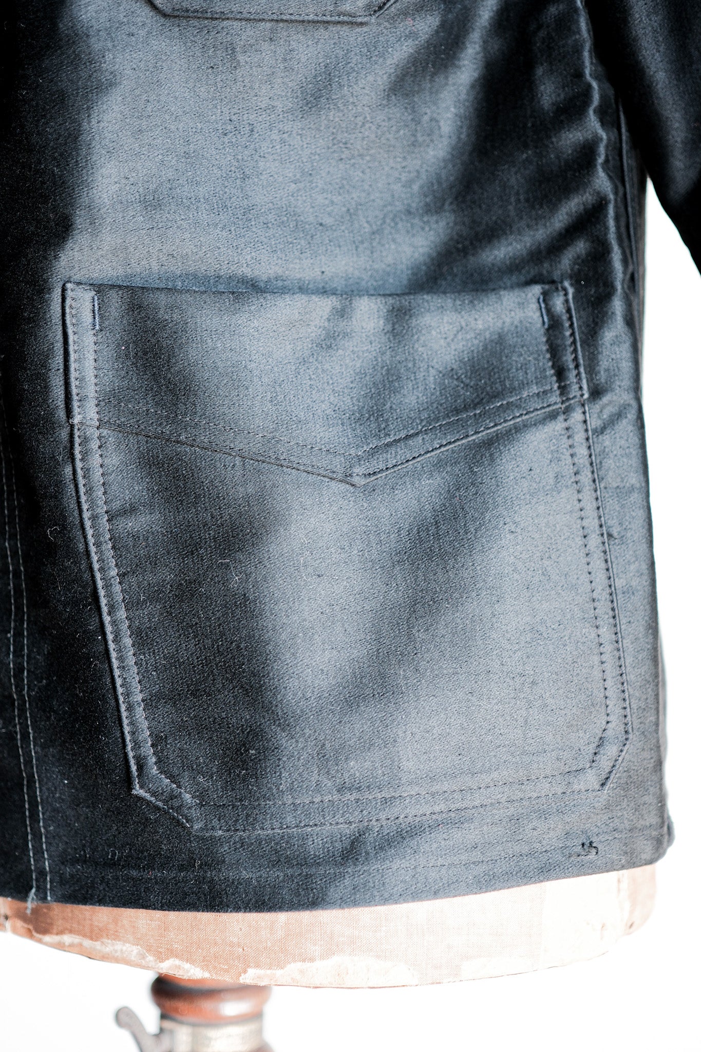 ［~50's］French Vintage Black Moleskin Work Jacket "Dead Stock"
