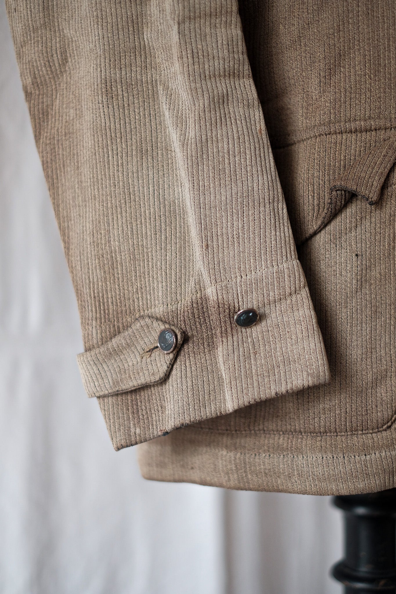 [~ 30's] French Vintage Brown Pique Hunting Jacket