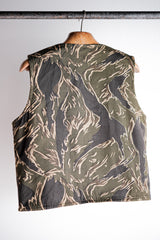 [~ 70's] American Vintage Tiger Stripe Camouflage เสื้อกั๊กย้อนกลับได้