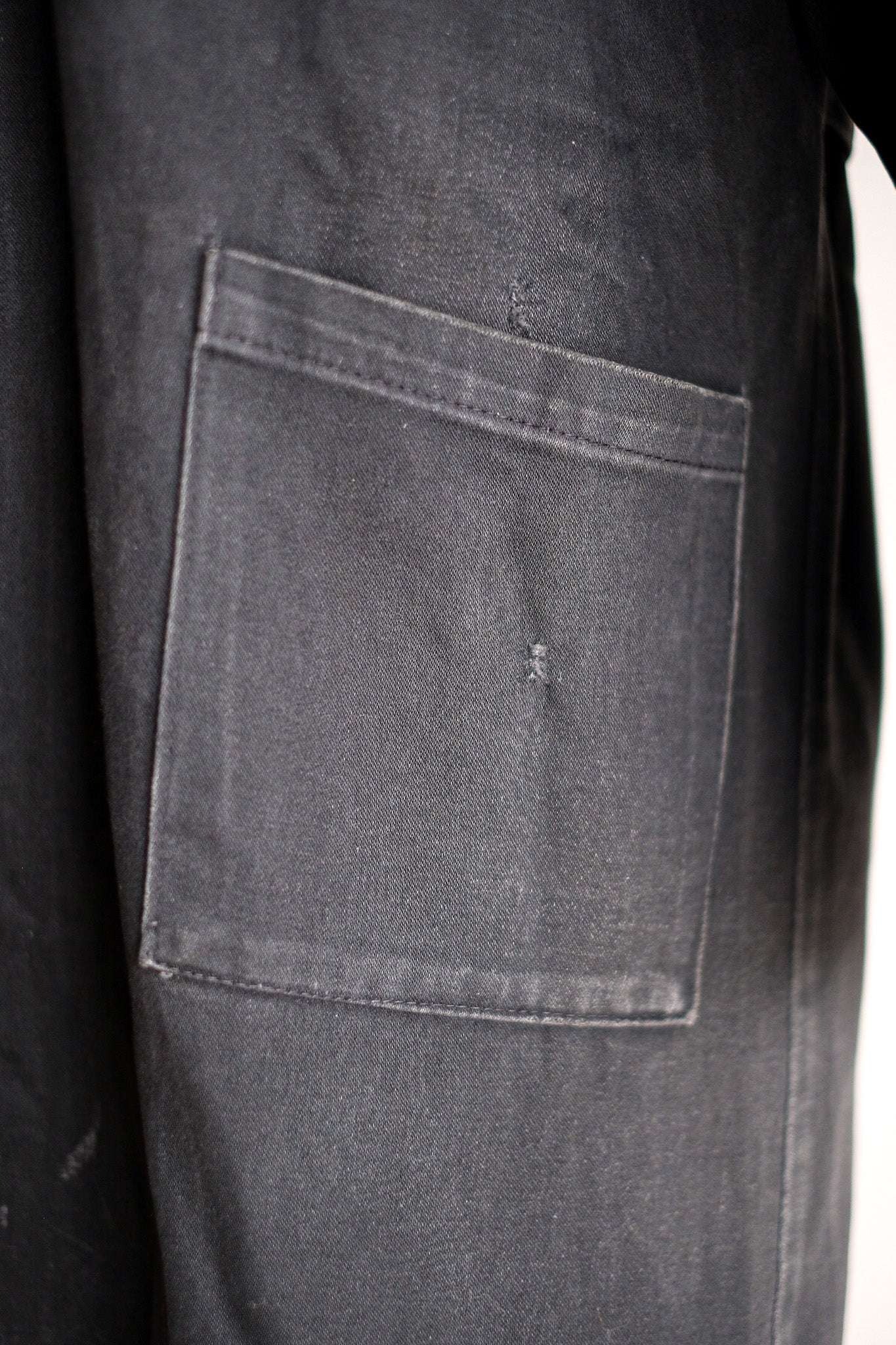 【~50's】French Vintage Black Moleskin Work Coat