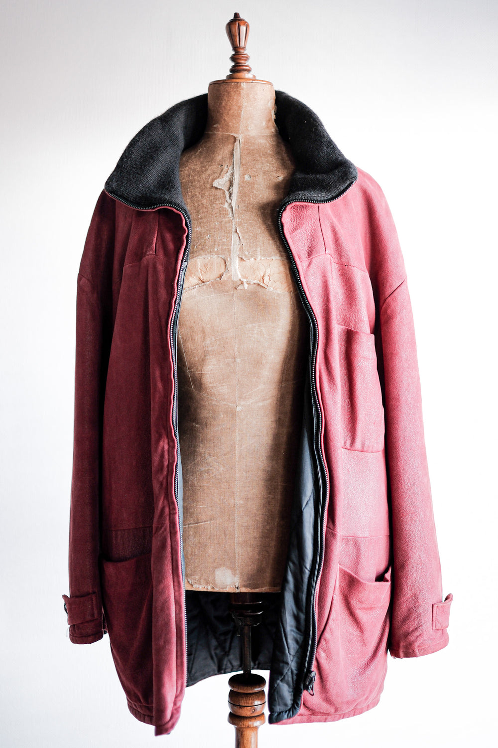 ［~90's］Old SERAPHIN Leather Reverseable Jacket Size.50