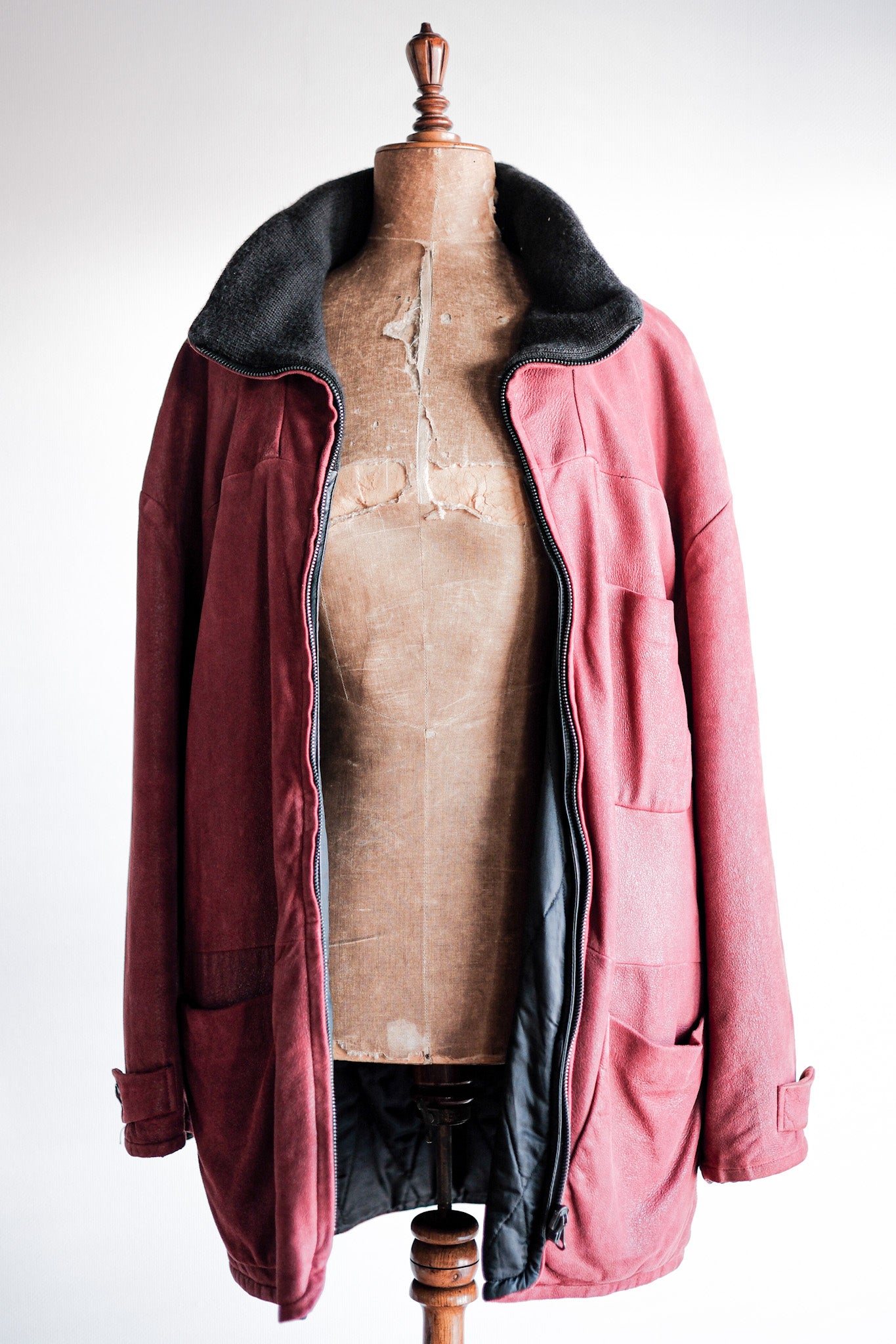 ［~90's］Old SERAPHIN Leather Reverseable Jacket Size.50