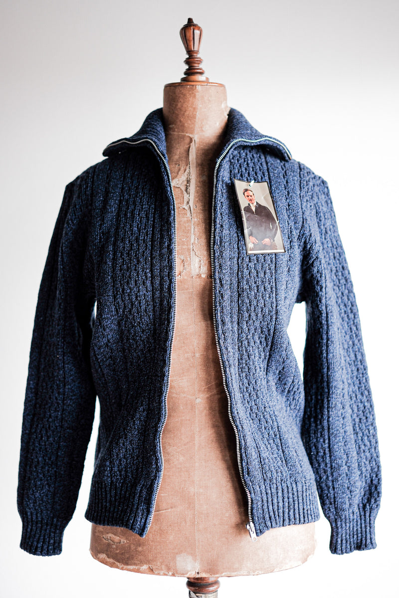 [~ 60's] French Vintage Full Full Wool Cardigan "Dead Stock"