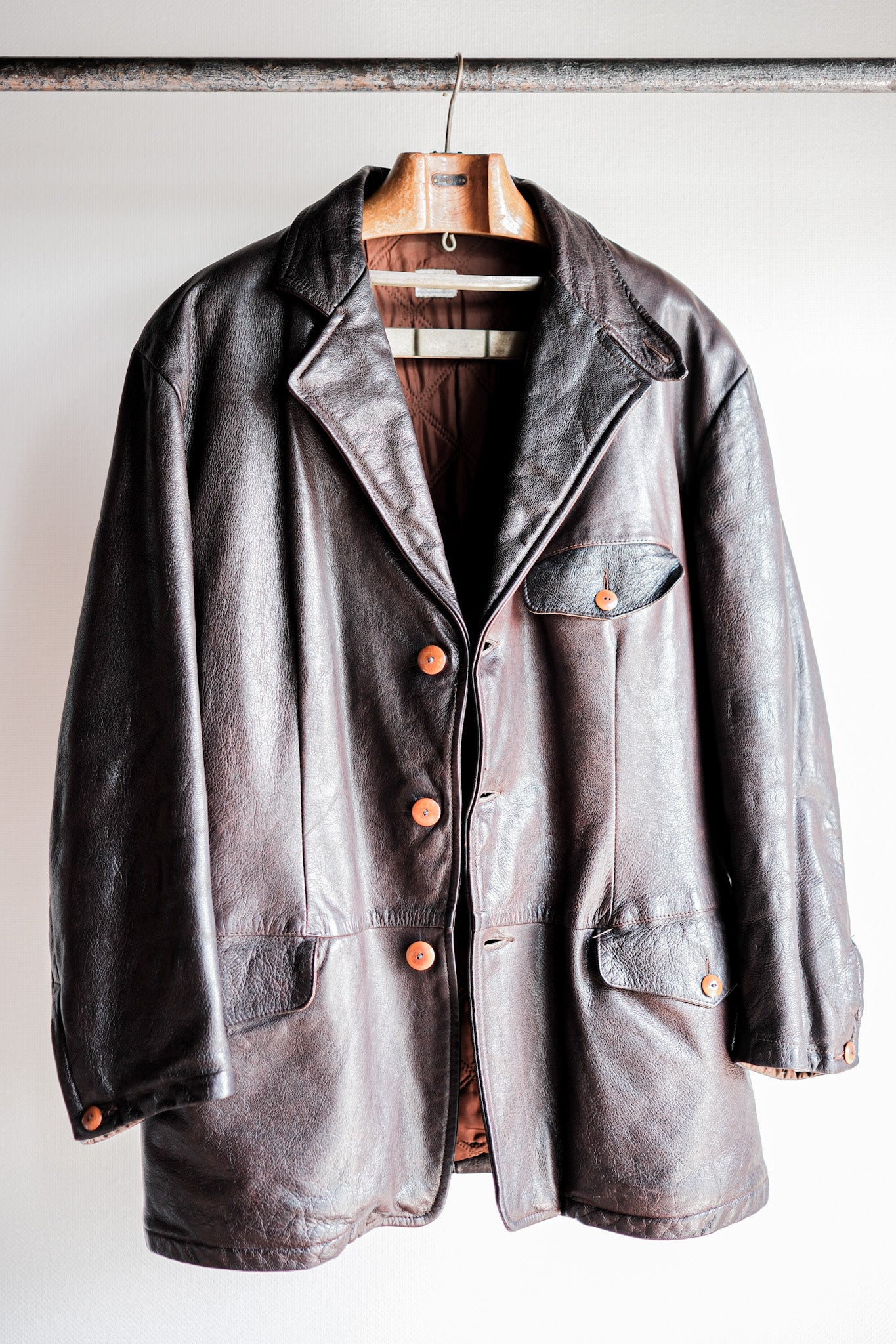 ［~80’s］Old C.P.Company Leather Jacket Size.48