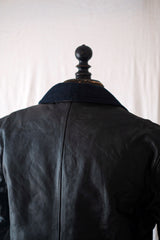 [~ 80's] แจ็คเก็ตหนัง le Corbusier French Vintage Jacket "Collar Wool"