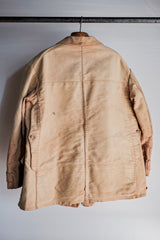 【~30's】French Vintage Moleskin Hunting Jacket With Chin Strap