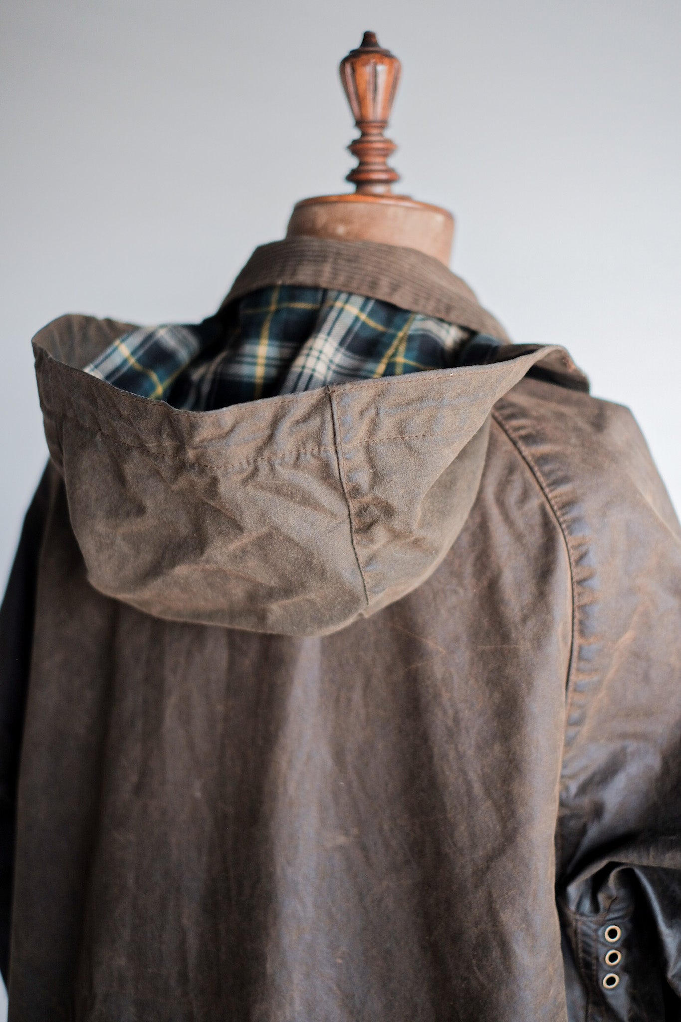 ［~80's］Vintage Barbour "SOLWAY ZIPPER" With Hood 2 Crest Size.40
