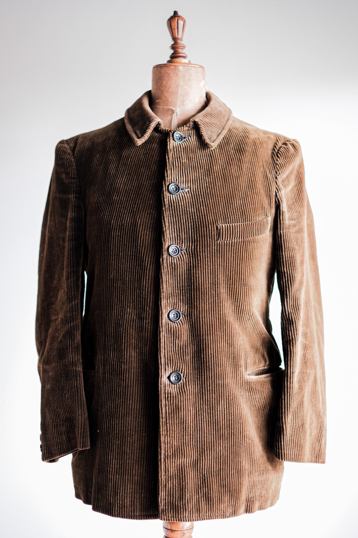 【~30's】French Vintage Brown Corduroy Work Jacket
